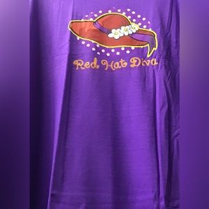 New purple Nightshirt or beach cover-up red hat Dive